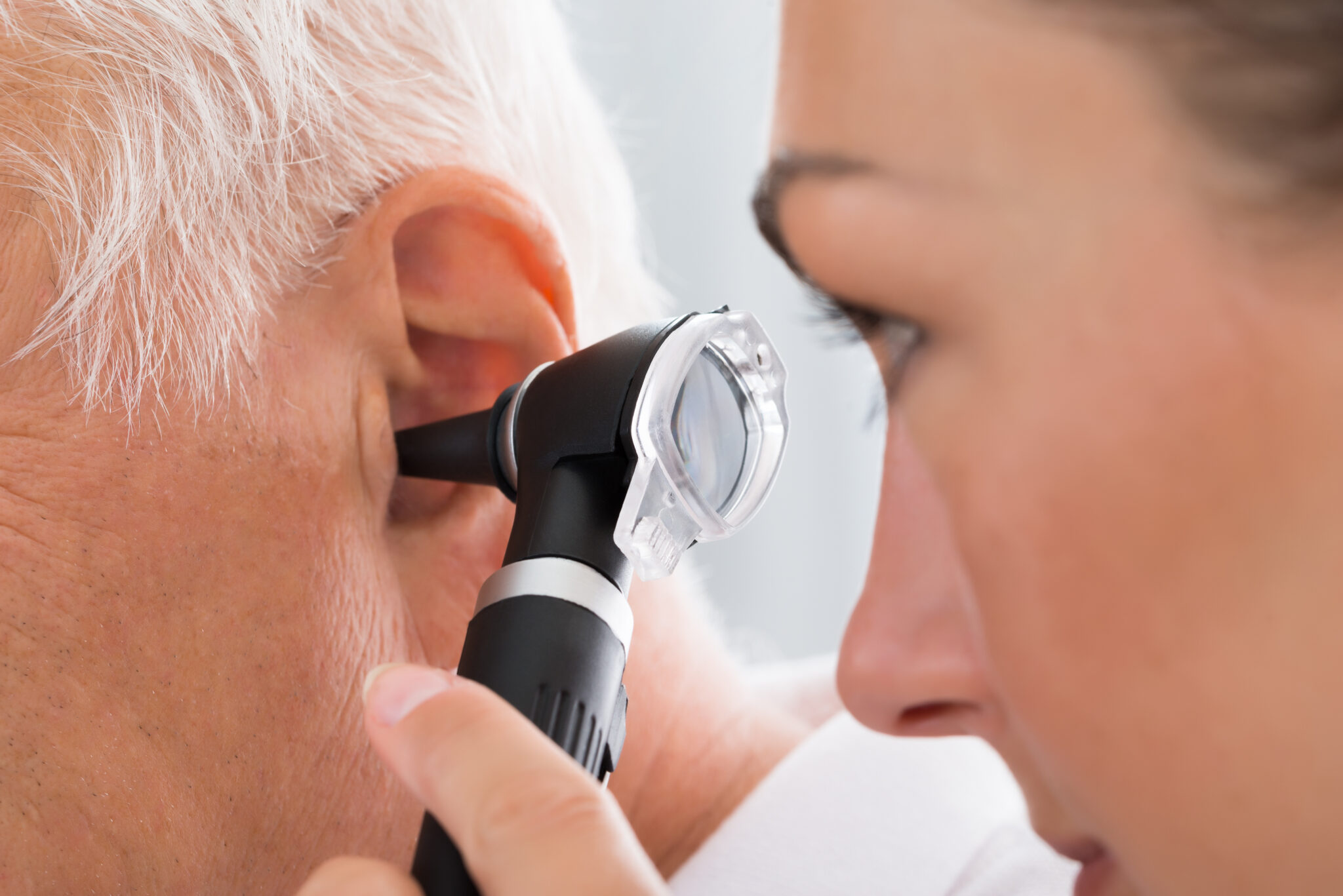 Professional ear wax removal using an otoscope in Welwyn Garden City